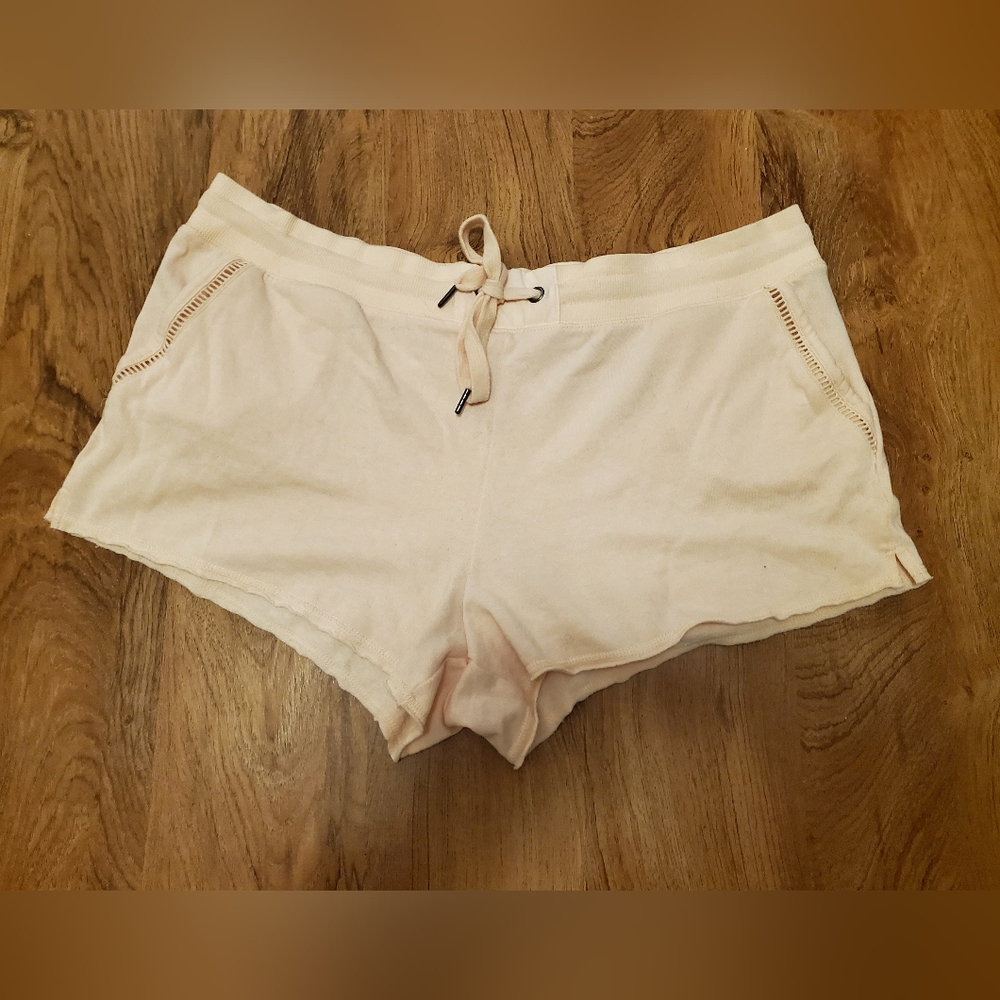 Light Pink Casual Shorts with Drawstring
